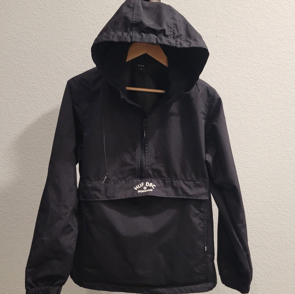 Huf Black Hooded Anorak Jacket